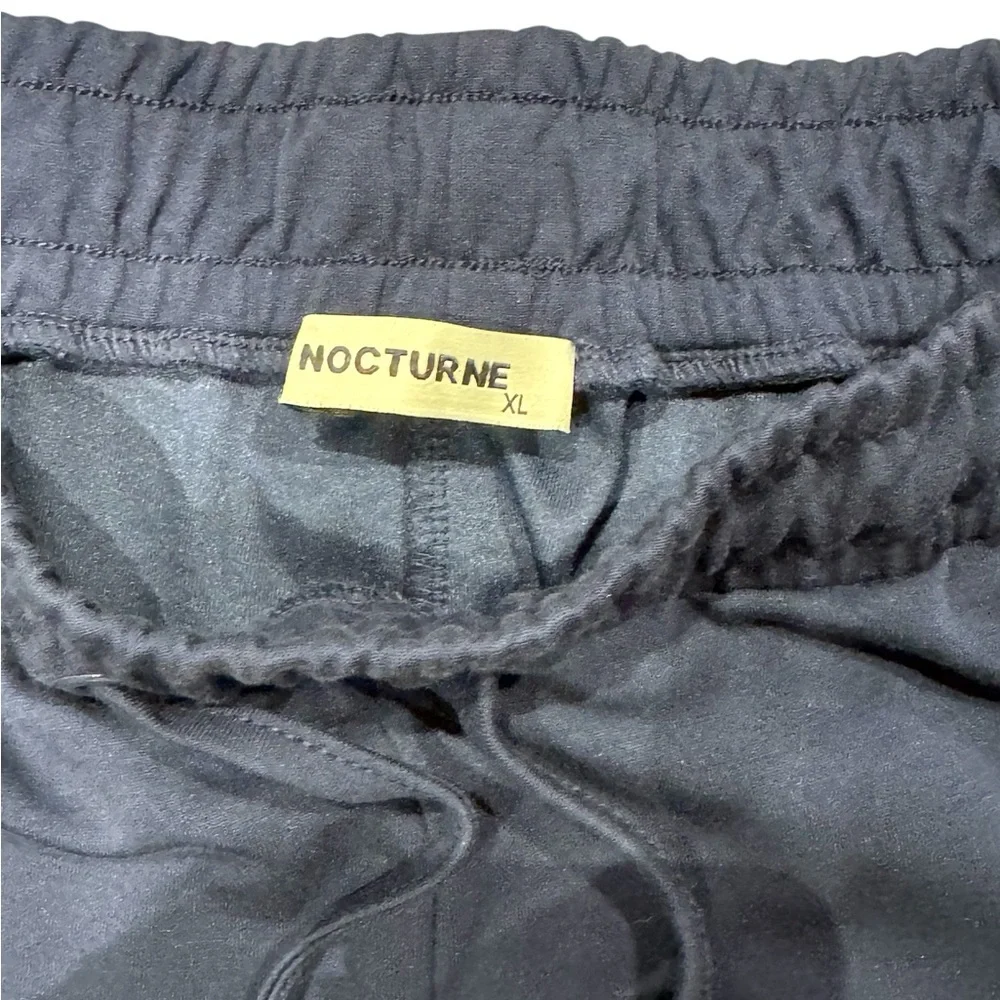 NWOT NOCTURNE Navy Blue Women's Cargo Pants with Elastic Waistband, size XL - Picture 6 of 7